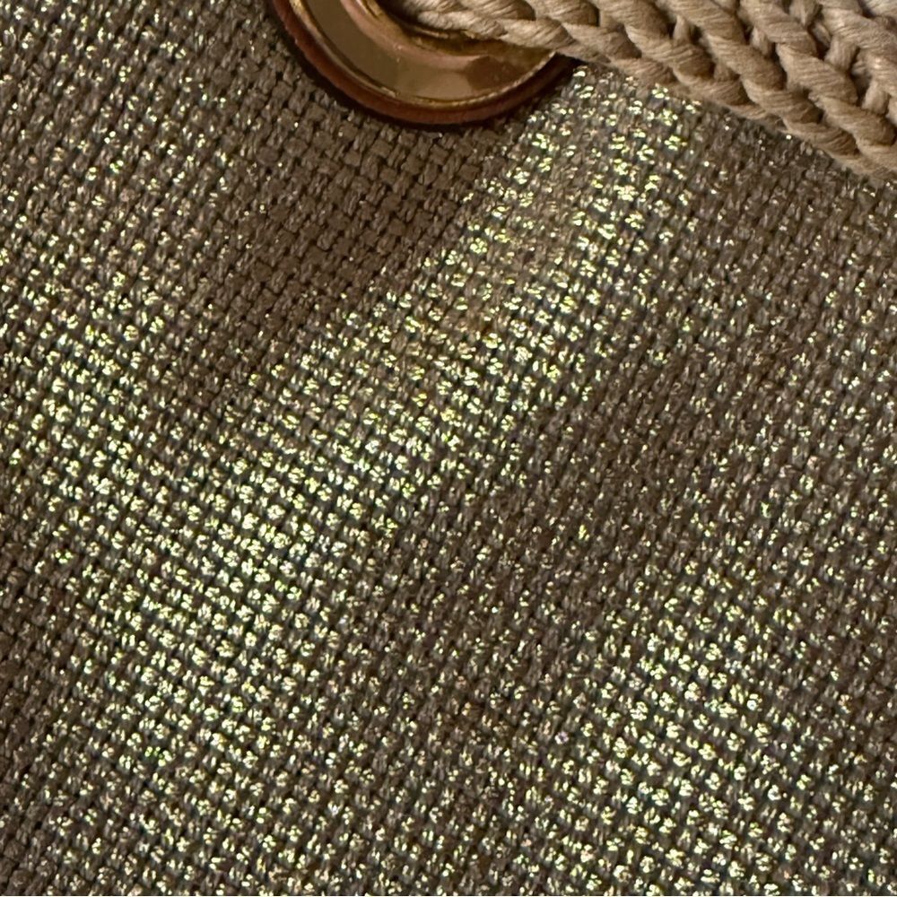 Michael Michael Kors Marina Large Metallic Canvas Tote in Gold and Brown - Picture 13 of 14